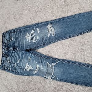 American Eagle High Rise Ripped Jeans